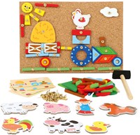 Small Foot hammer game farm - creative wooden toy for children-2