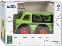 Small Foot wooden off-road jeep green - toy car FSC wood