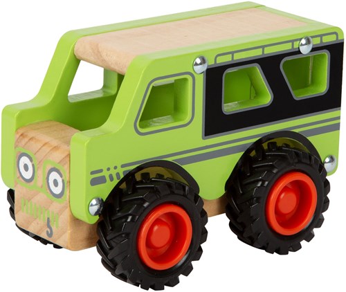 Small Foot wooden off-road jeep green - toy car FSC wood-3