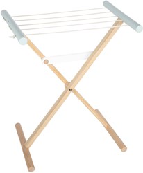 Small Foot wooden toy clothes drying rack for kids dolls household