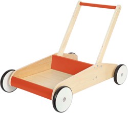 Small Foot wooden walker copper red - push walker for children
