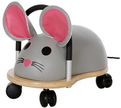 Wheelybug ride-on mouse small - wooden toddler toy