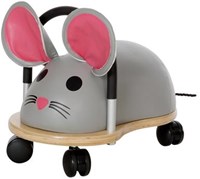 Wheelybug wooden ride-on mouse large toddler toy indoor outdoor