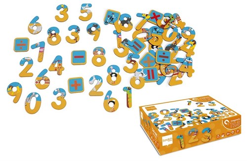 Scratch magnets numbers Safari - educational toy magnet set for kids