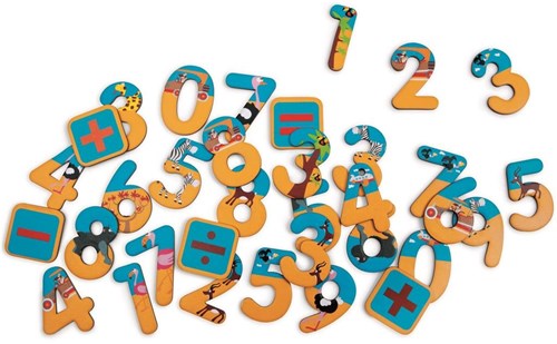 Scratch magnets numbers Safari - educational toy magnet set for kids-3