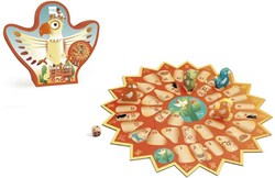 Scratch goose board game - Inca Trail 35x35cm wooden pawns dice