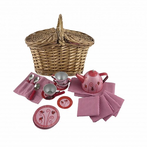 Egmont Toys Tea set tin in basket ladybird 27x15x21 cm-2