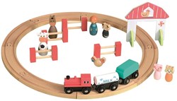 Egmont Toys Train track wood with train and figurines 45x45 cm