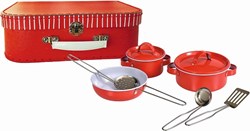 Egmont Toys Pans set in case red 9-piece 29x20x9 cm