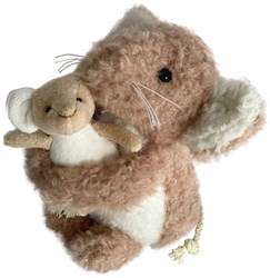 Egmont Toys plush mouse Camelia with baby - soft toy 12x12x15 cm