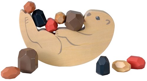 Egmont Toys wooden balance game otter FSC wood educational toy
