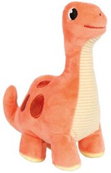 Small Foot plush dinosaur red cuddly toy for babies and toddlers