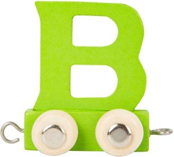 Small Foot wooden letter train B green - toy train letters