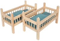 Small Foot wooden doll bunk bed doll bed with bedding-3
