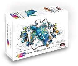 Eureka wooden puzzle sea turtle - colorful 2D puzzle 125 pieces