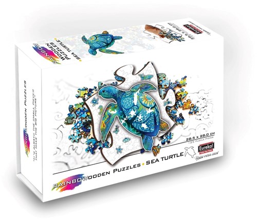 Eureka wooden puzzle sea turtle - colorful 2D puzzle 125 pieces