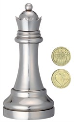 Eureka chess puzzle queen silver - metal brain teaser
