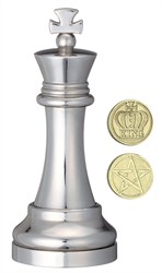 Eureka chess puzzle king silver metal brain teaser puzzle