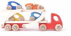 Bajo wooden car transporter eco toy truck for children