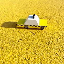 Candylab wooden toy car - Yellow taxi - Candycar World - city life