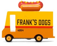 Candylab wooden toy car Hot Dog Van - toy bus for kids