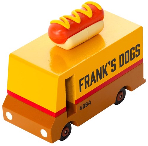 Candylab wooden toy car Hot Dog Van - toy bus for kids-2