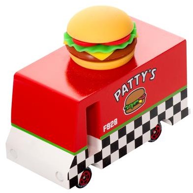 Candylab Candycar van Patty's Hamburger wooden toy car-3