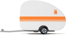 Candylab wooden toy trailer - Rosebud Trailer orange caravan