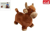 Mini Club plush skippy highland cow bouncer with pump 60cm toy