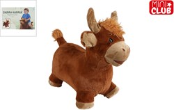 Mini Club plush skippy highland cow bouncer with pump 60cm toy
