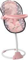 Doll chair 3 in 1 grey pink 42x40x40 cm toy chair