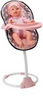 Doll chair 3 in 1 grey pink 42x40x40 cm toy chair-3