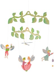 Ostheimer wooden mobile flower fairies nursery decoration