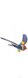 Ostheimer wooden mobile fairy child with swallow decoration