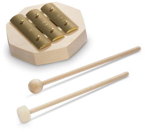 Auris glockenspiel musical instrument 3 tones H-D-E for children