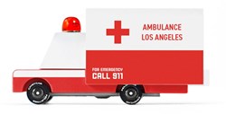Candylab toy car ambulance - Candycar World retro bus multicolor