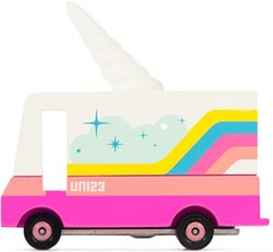 Candylab toy car Unicorn 2.0 van - colorful wooden van toy