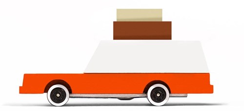 Candylab wooden toy car - Candycar Luggage Wagon multicolor