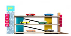 Candylab wooden toy - Magnetic garage for Candycar cars