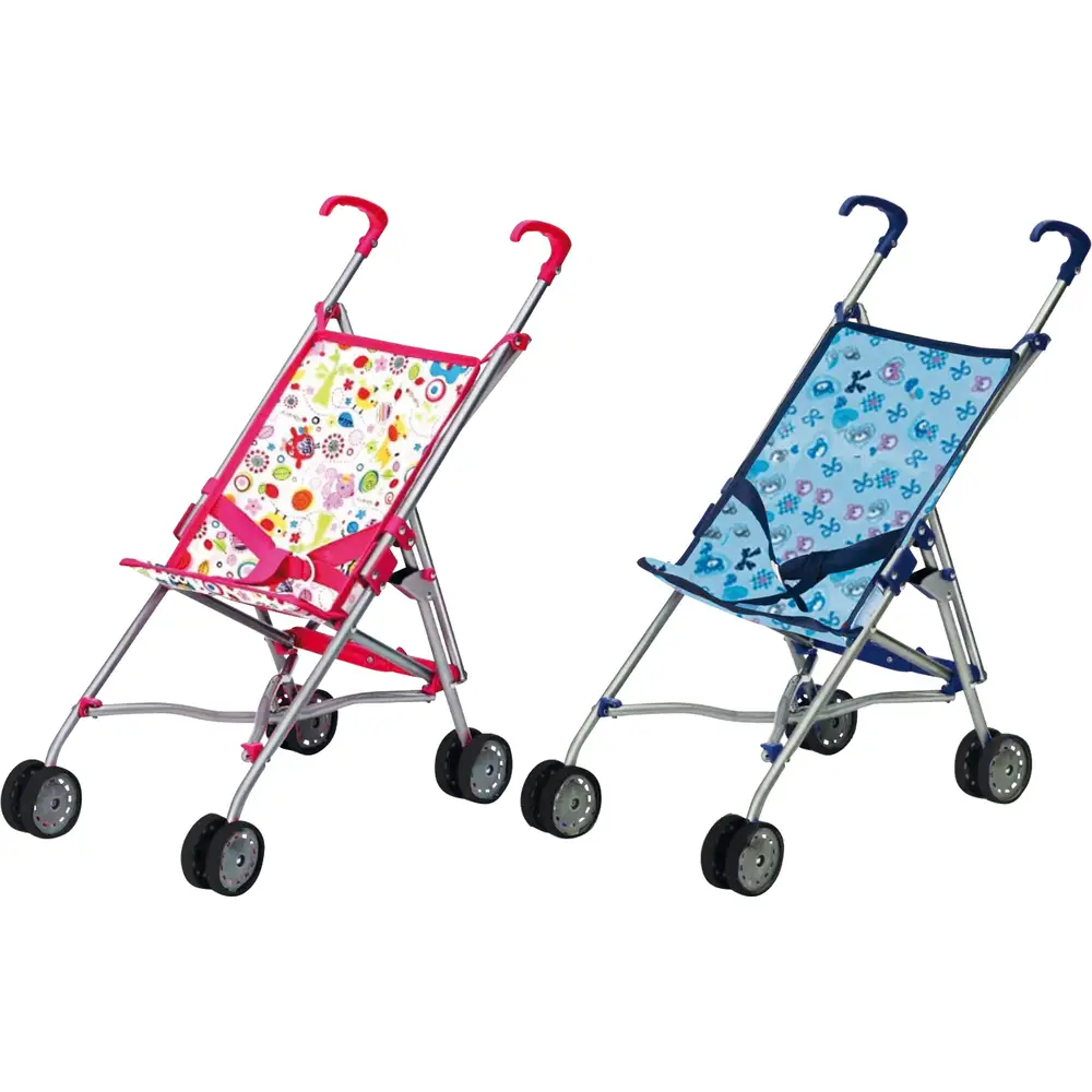 Amia doll buggy toy stroller with double wheels and safety belt