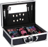 Aluminium make-up case blue black glitter - kids makeup set-3