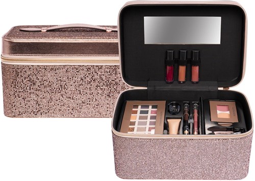 Beautycase kids make-up case bronze luxury with mirror and accessories