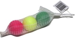 Angel Sports beachball balls set - 3 pieces in net - colorful toy