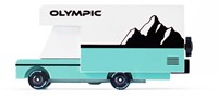 Candylab toy car Olympic RV - retro wooden camper van