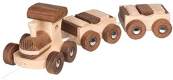 Goki wooden train Amsterdam - toy train with building blocks