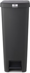Brabantia pedal bin waste bin 40L Dark Grey - sustainable and spacious
