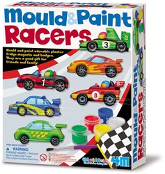 4M Mould and Paint Racing Cars - Creative Plaster Craft Kit