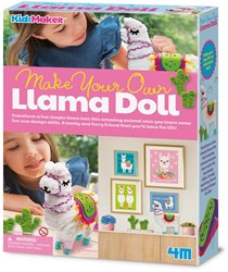 4M craft kit make your own llama doll - creative hobby set for kids