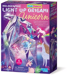 DAM 4M KidzMaker: Origami Eenhoorn Lichtgevend - 30 cm