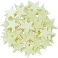4M Glow in the dark mini stars white - 60 pieces kids room decoration-2